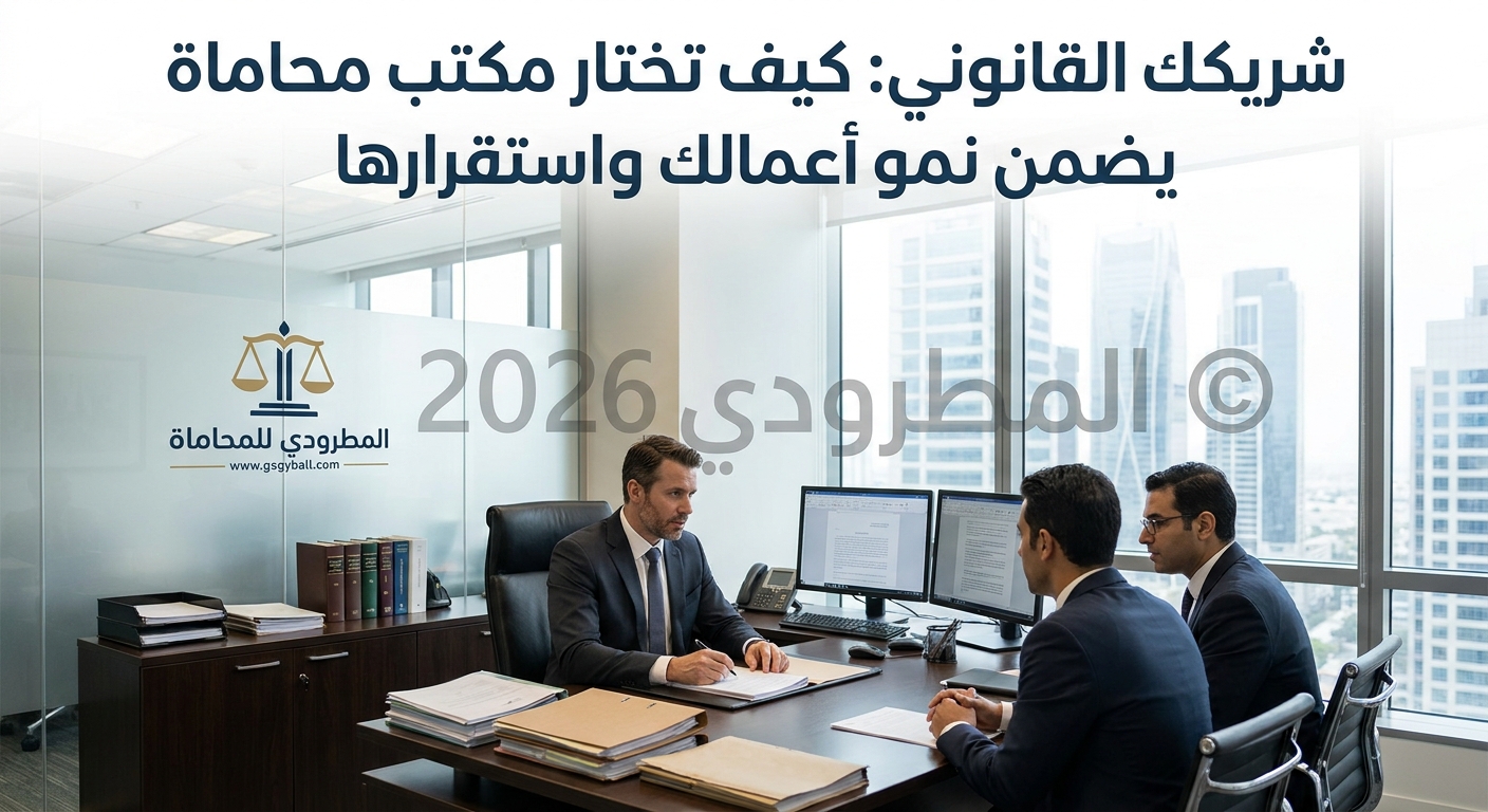 شريكك القانوني: كيف تختار مكتب محاماة يضمن نمو أعمالك واستقرارها 1 مكتب محاماة